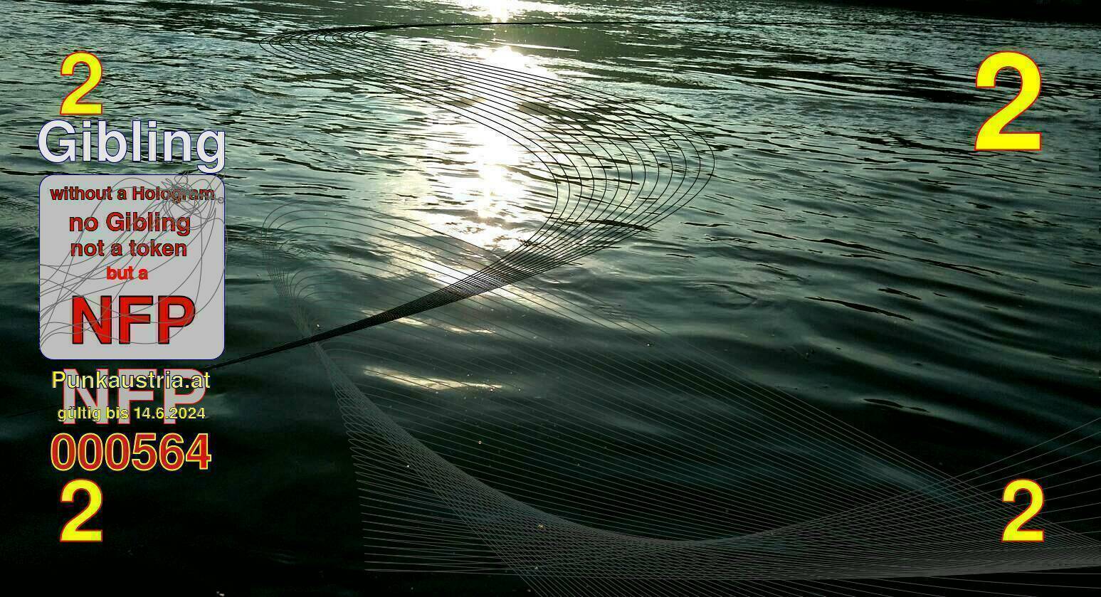 NFP stays for "Non Fungible Picture". The 11th Edition of our community currency
Gibling is built on series of unique pictures. Each image file is unique by
serial number and has a own a sha256 checksum. This data is stored in the
metatags of the next picture of the series. In the metatags of the first image
of the series you can find this text signed in our cryptocurrency Givecoin,
created in 2014; NFPs is a fork of the Givecoin blockchain. With the NFPs we
extend our ECO system in the context of process art. In this way, the Infolab of
the Stadtwerkstatt wants to show another critical position on the logical truths
in the new digital information society. The serial number of this image is 564
and can also be found in the metatag "Original Transmission Reference". The
checksum of the previous image is
244d56ecf02858d5d4405aed51f90d68460950ce75a283ce05c35effa47485e0 and is also
stored in the metatag: "Edit Status". To keep the process open, visit...